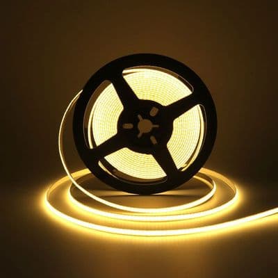 3000K COB LED-list, USB-gränssnitt, dimbar LED-listkit, CRI 90+, 5m, 320 lysdioder, varmvit (8mm bredd)