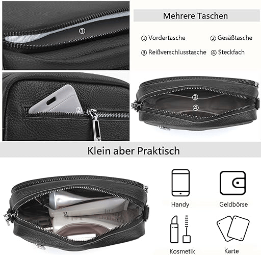 Crossbody-taske Skuldertaske PU-læder Sort Blue