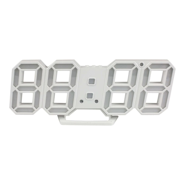 Digital 3D-klokke - Hvit