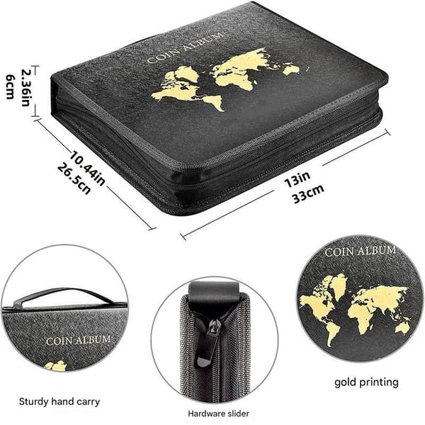 Memory Coin Album - Black Set: 13 Coin Pages