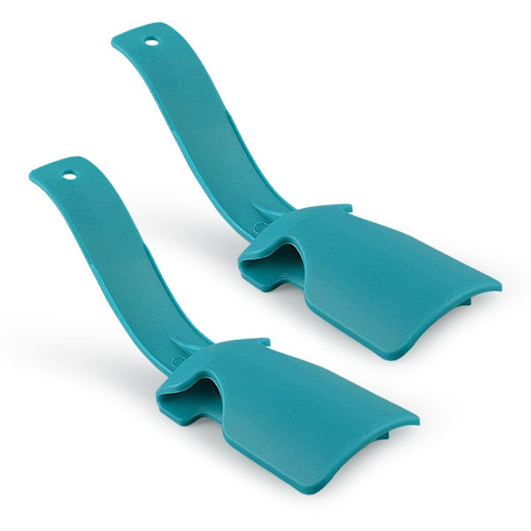 Practical Shoehorn 2-pack in PP Plastic for Easy Shoe Care and Comfortable Use Blue Blue
