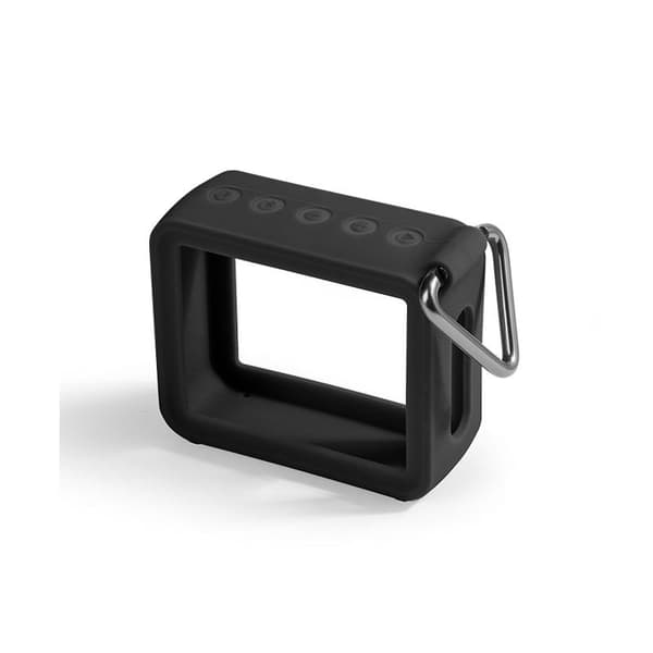 Silicone Case with Metal Carabiner for JBL GO2 Black