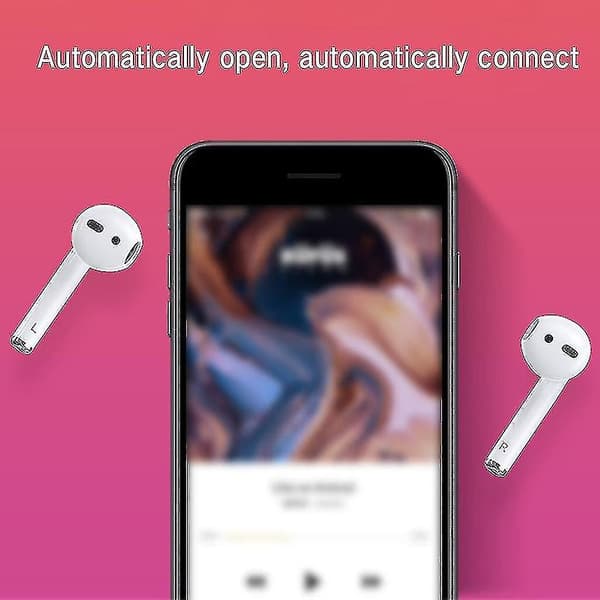 Airpod 2. generasjon Trådløse Ørepropper Vanntette Bluetooth-kompatible Hodetelefoner med Mikrofon