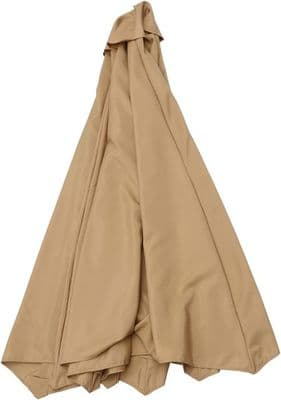 Offset parasoldug med 8 ribber, 3x3m erstatningsdug til ottekantet parasol, UV-beskyttelse (Khaki)