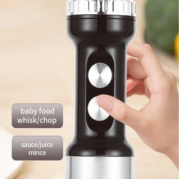 Elektrisk foodprocessor, stavblender med flere hastigheder, til madlavning, blending af smoothies, supper, 1000W, EU-stik.