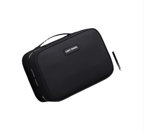 Stylish PU Leather Toiletry Bag for Men Blue