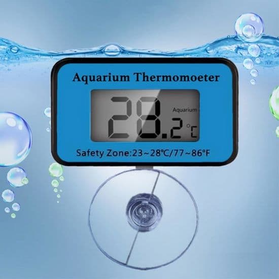 Digital LCD Akvarietermometer - Sugekopp - Nøyaktighet ±1 - Rekkevidde 0-50℃