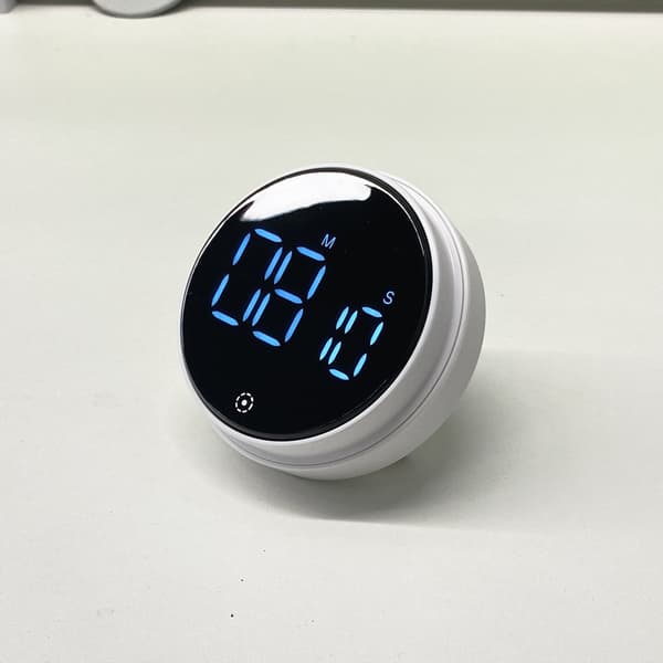 Magnetisk digital timer for matlaging på kjøkkenet Hvit Silver