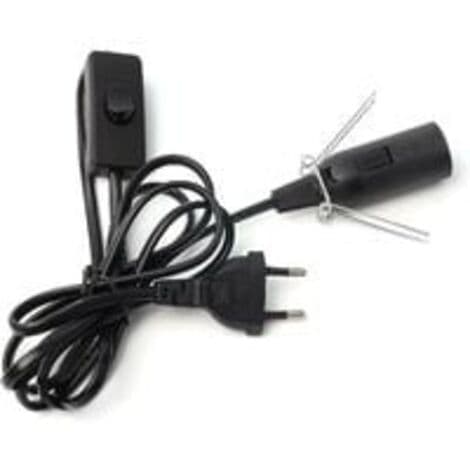 Kabel med afbryder til saltlampe - 1,8 m - Saltlampefatning