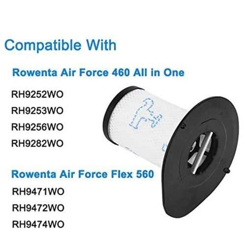 Støvsugerfiltre - Rowenta - Air Force 460 & Flex 560 - Pakke med 2 - Vaskbare - HEPA