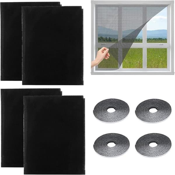 Myggenet 150x130cm - Polyesternet - Burrebåndslukning - Justerbart