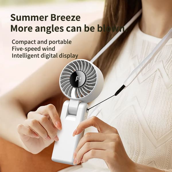 Handheld Fan: Portable and Powerful Cooling Black Black