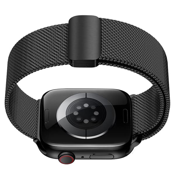 Milaneserem i rustfrit stål i grafit til Apple Watch Black S Silver