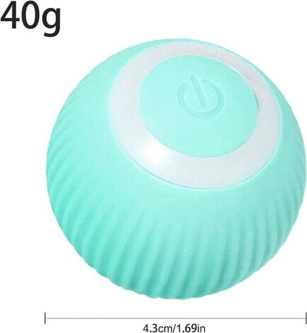 Blå - 1 Styk - Interaktiv Kattebold - Automatisk Interaktiv - 360° USB - Stimulerer Jagtinstinkt