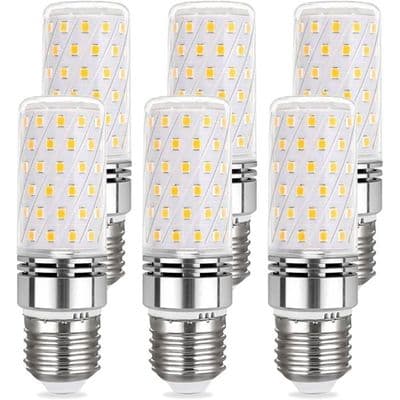 E27 12W LED-lampa - Kallvit 6000K - 1450LM - Set om 6