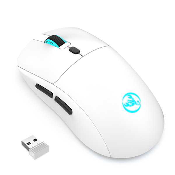 Wireless Mouse - Rechargeable 2.4G Black White