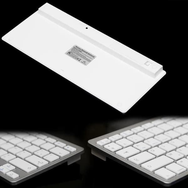 Langaton Bluetooth-näppäimistö, AZERTY-asettelu, Mac-yhteensopiva, ranska, erittäin ohut, kaikille laitteille: iOS, iPad, Android, PC - S065E