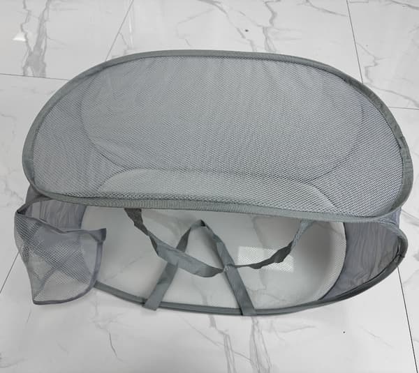 Foldable Laundry Basket with Handles Grey Grey