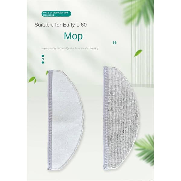 6 stk. moppeklut for Eufy L60 / L50-serien robotstøvsuger, reservedeler, vaskbar mopp