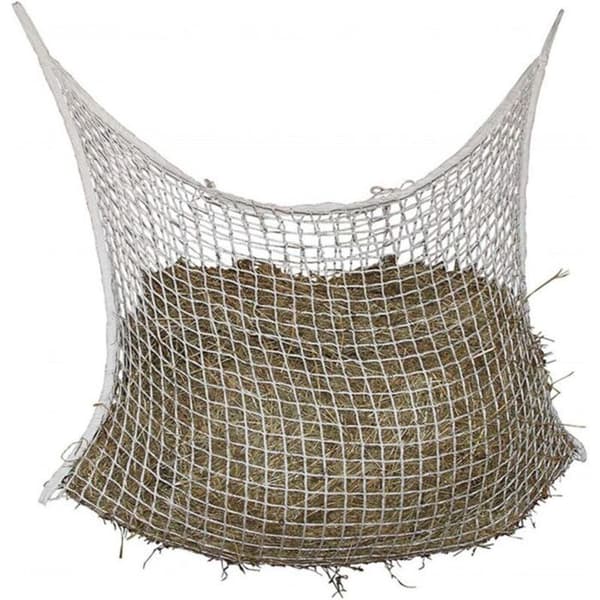Hönät för hela dagen i flätad nylon, för långsam utfodring, hästar, får - Storlek: 120 x 90 cm