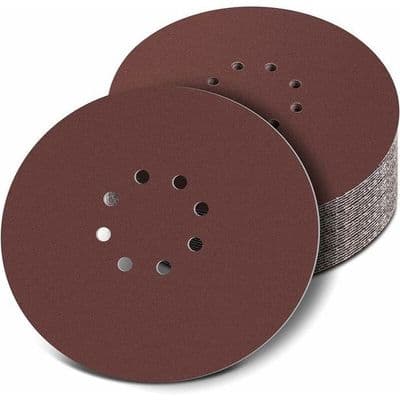 225 mm slippapper 30 st cirkulära slipskivor 8 hål för torrslipmaskiner korn 120 240