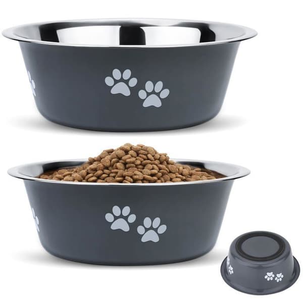 2-i-1 kattmatare, justerbar hundmat- och vattendispenser, 2,2L mat och 528ML vattendispenser