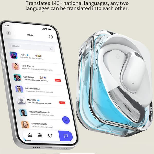 A70 Trådløse Bluetooth AI-oversættelseshovedtelefoner med åben øre