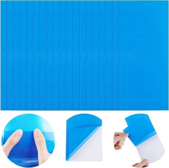 Selvklæbende PVC-reparationslapper, vinylpoolforingslapper, bådreparationsvinylgummi, 20 stykker
