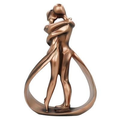Parstatue til bryllupsdag, Valentinsdag, jul, romantisk skulptur, stuedekoration, ornamenter