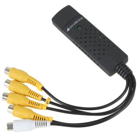 USB 2.0 Capture Card til PC, 4-kanals videooptagelse + 1 lydkanal, bærbar computer, netværk