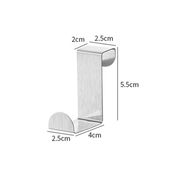 Dörrkrokar - Z-formade - Rostfritt stål - 10-pack - Enkel installation - Utrymmesbesparande