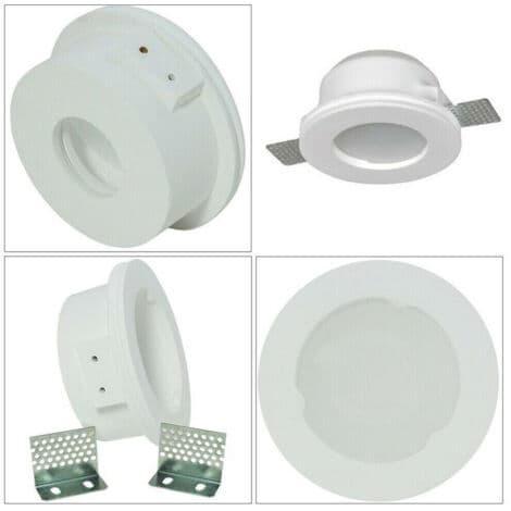 Infälld spotlight i gips, rund med glas GS-15