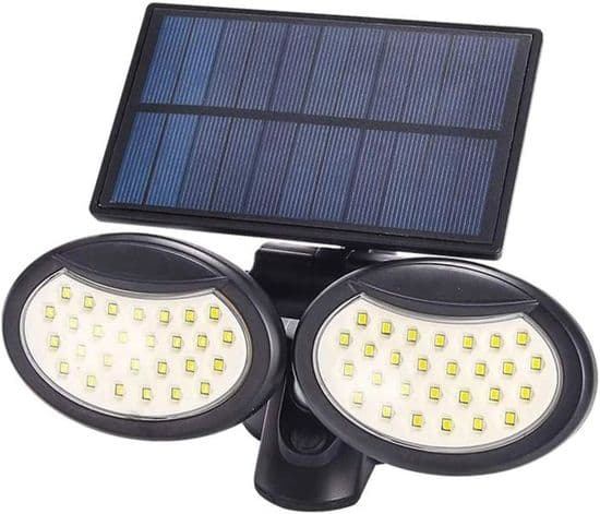 Solarvägglampa Utomhus, 56 LED Solarvägglampa, Solcellsdriven Säkerhetsrörelsesensorlampa - IP65 Säkerhet