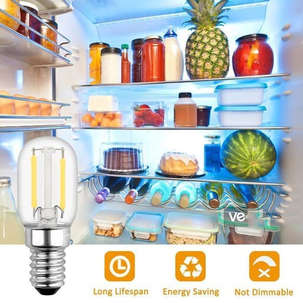 E14 T22 LED-glödlampa - 1W - 100LM - Kallvit 6000K - 2-pack