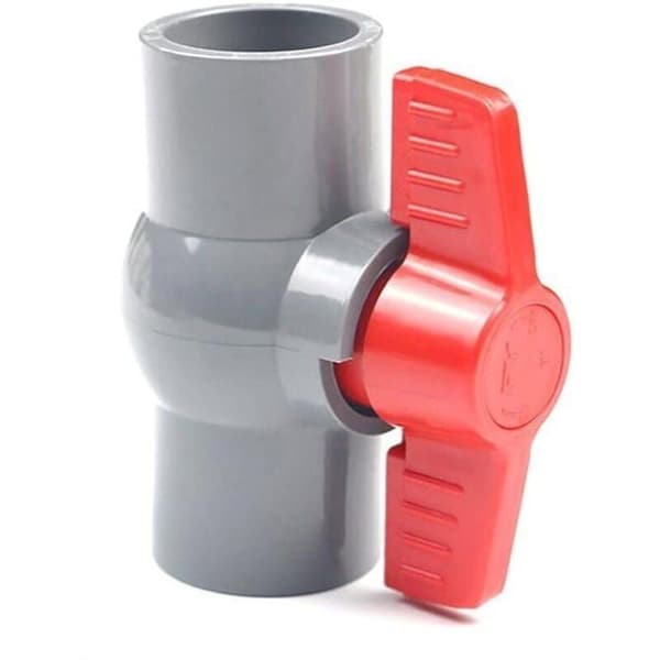 Pallomainen kääntöventtiili - 40 mm PVC - Ulkokäyttöön - Harmaa