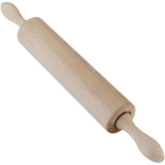 Puinen kaulin - Ø5,5cm - Liikkuvat kahvat - Pituus 42cm