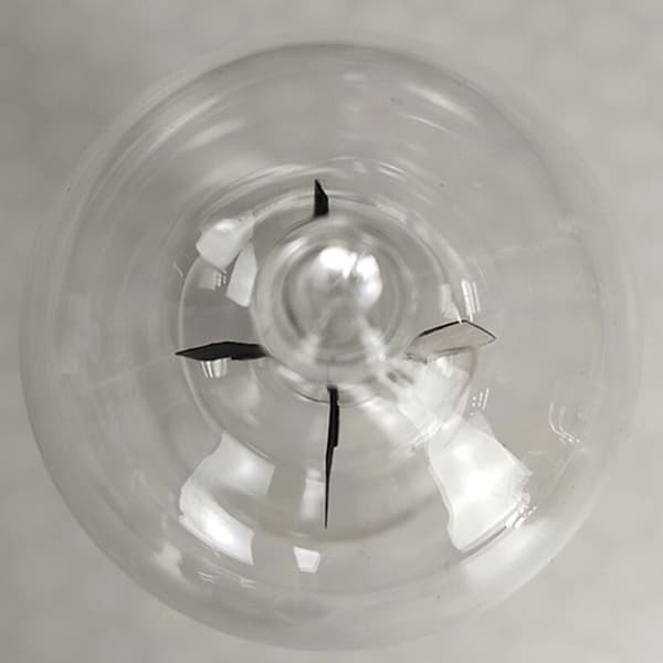 Solradiometer - Glasradiometer - Vindmølle - Dekorativt legetøj - Gennemsigtig
