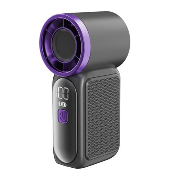 Bærbar turboventilator. Mini lommeventilator. Bordventilator. Let og bærbar – grå.