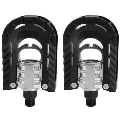 Cykelpedaler - Sort - Aluminiumslegering - Skridsikker - Klassisk design - 10x7,1cm