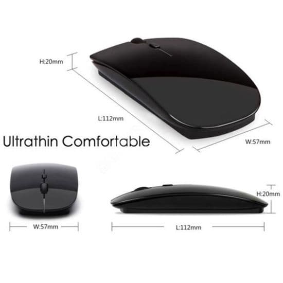 Mus - LENOVO - Ultratynn - Trådløs USB - 3 knapper - Optisk sensor - Svart