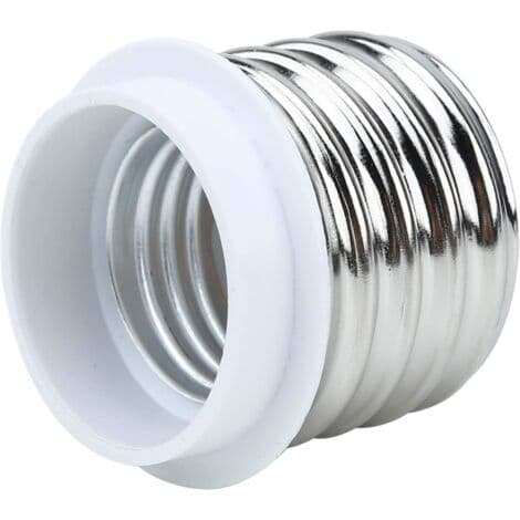 4x E40 til E27 lampefatningsadapter i hvit - Sett med 4 omformere for lampefatninger for gløde-, LED-, halogen- og energisparepærer