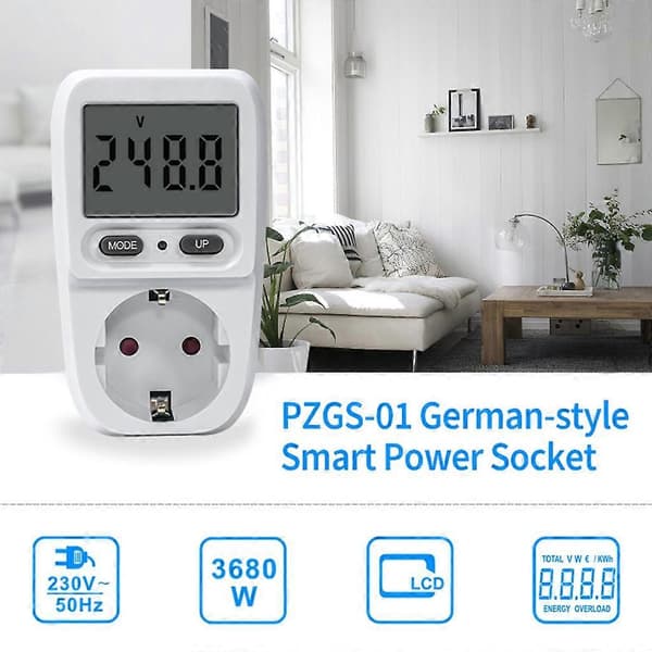 Energikostnadsmåler Digital Energikostnadsmåler & Strømforbruksmåler 3680W
