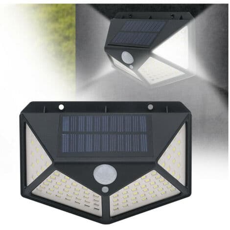 100 LED Solar Utomhusspotlight med Rörelsesensor