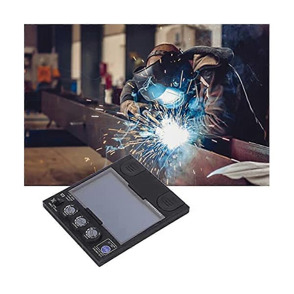Svetslins Solcell Automatisk LCD Dimning Svetshjälm Filter Glasögon Svetslins Panel Ersättningsfilter