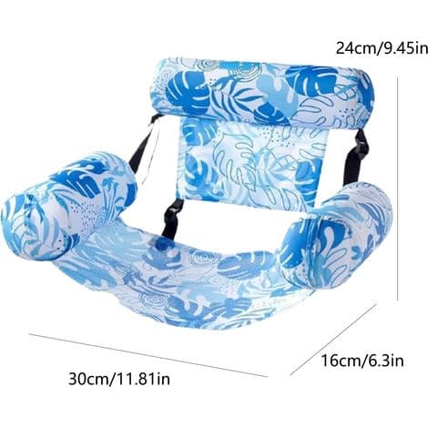 Oppustelig Pool Flydestol - PVC Polyester - Til Voksne - Dimensioner 86x40x61 cm - 1 Styk