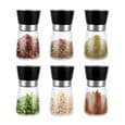 Salt- og peberkværn - Transparent - Keramik - Justerbar - 6 dele - Moderne design