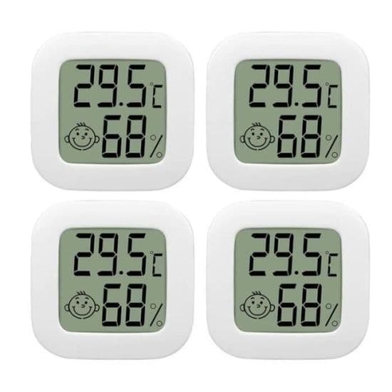 Inomhustermometer - Mini LCD - Hög precision - Fuktighetsmätare - Temperatur och luftfuktighet