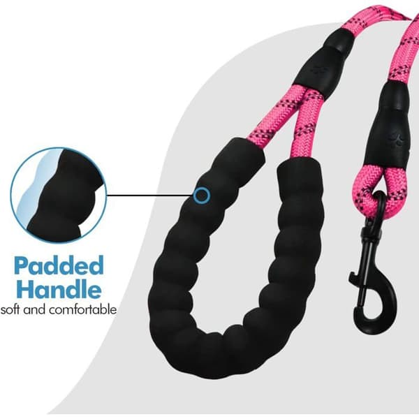 Pehmustettu koiran talutushihna - 1,2 M - Nylon - Pehmeä kahva