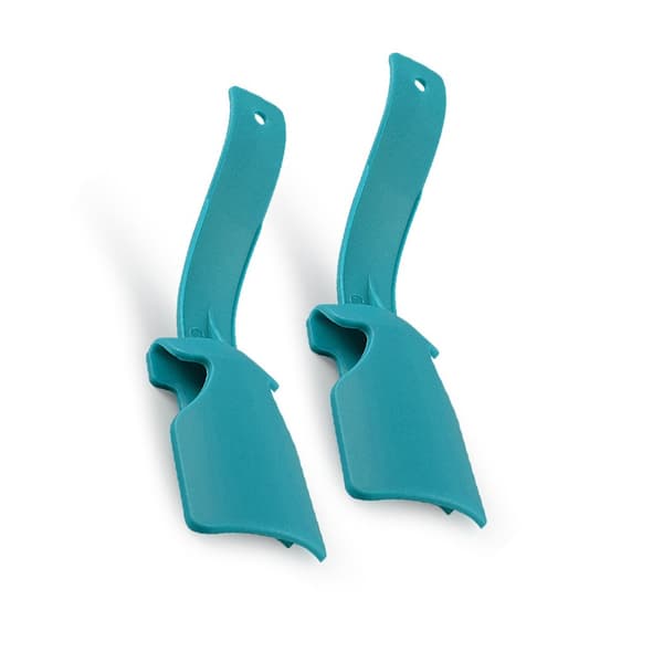 Practical Shoehorn 2-pack in PP Plastic for Easy Shoe Care and Comfortable Use Blue Grey