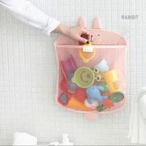 Badelegetøj Opbevaring Baby Legetøjs Organizer Badeværelse Hængende Netpose Holder Pink
